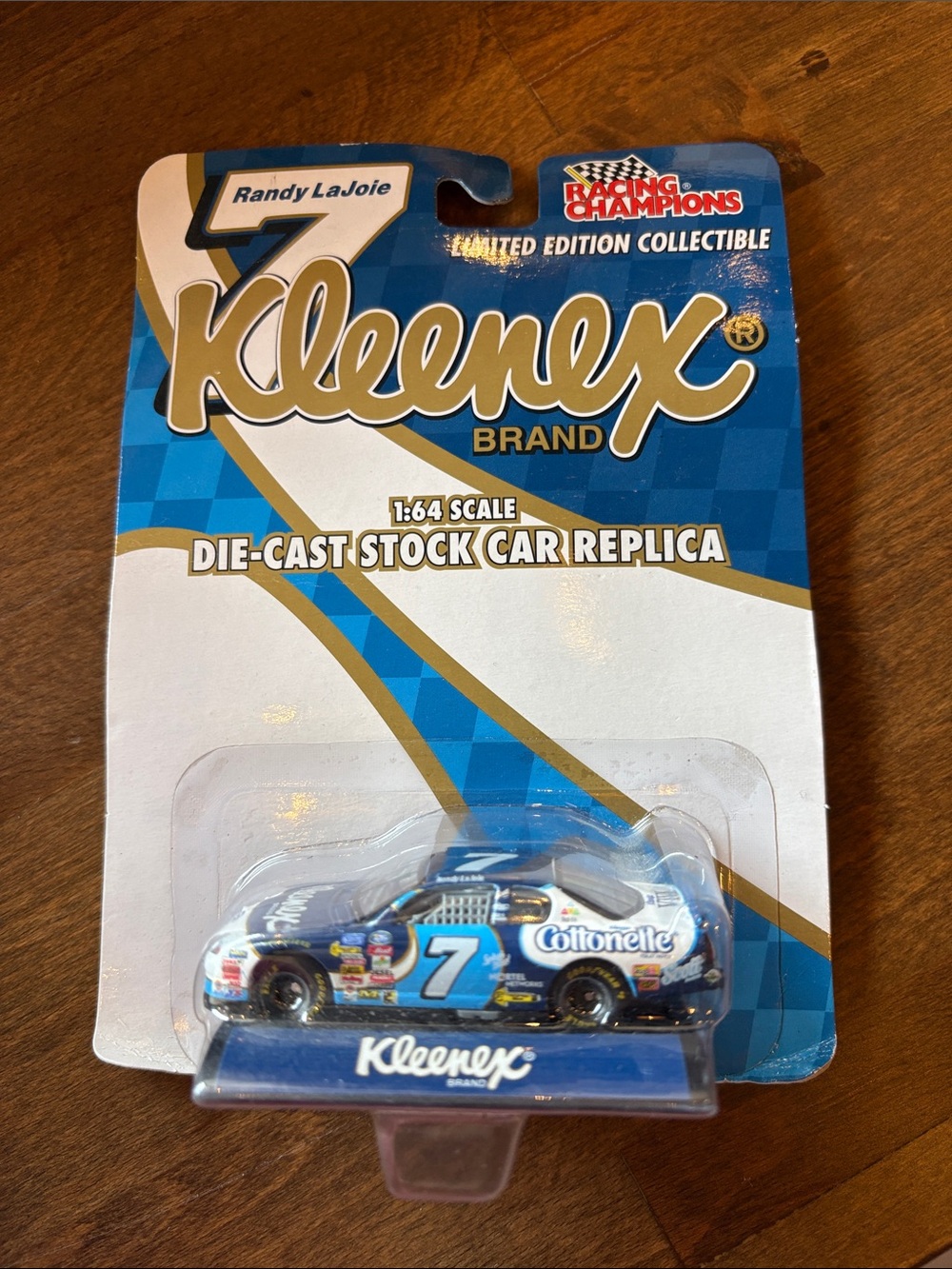 Kleenex Branded Blue Die-Cast Stock Car Replica - 1:64 Scale